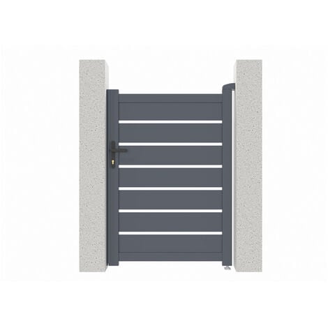 Pack portail battant VOGEL 350x140cm + Portillon VOGEL 100x140cm Gris