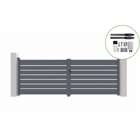 Portail battant électrique VOGEL 400x140cm + Motorisation HICKER B200 (1/5)
