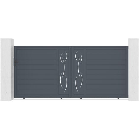 Portail aluminium coulissant LIFE 350x160cm