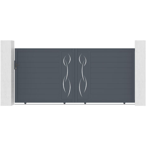 Portail aluminium coulissant LIFE 350x160cm
