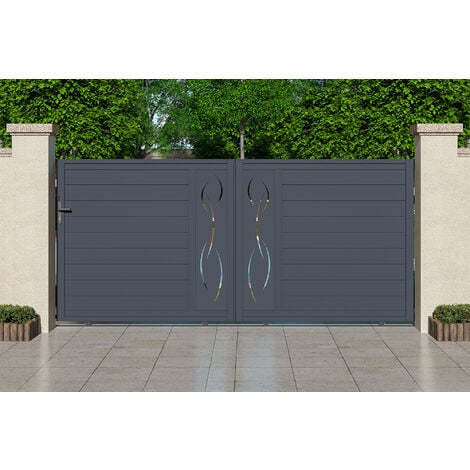 Portail aluminium coulissant LIFE 350x160cm