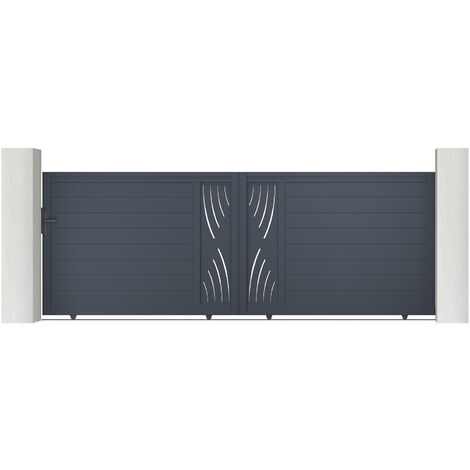 Portail aluminium coulissant VELETA 400x140cm