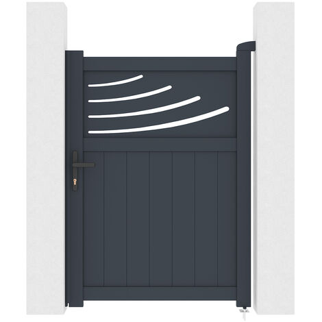 Portillon aluminium 1m HALTI 100x140cm GRIS (1/5)