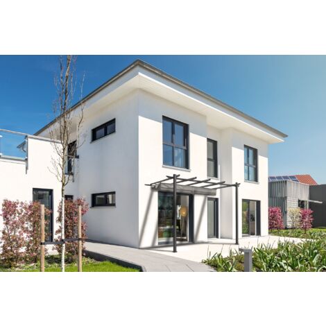 Pergola adossée MIRA 4x3m Gris clair