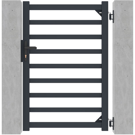 Pack portail battant ANTELAO 300x140cm + Portillon ANTELAO 100x140cm GRIS