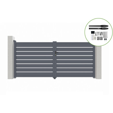 Portail battant électrique VOGEL 350x160cm + Motorisation HICKER B200 (1/5)