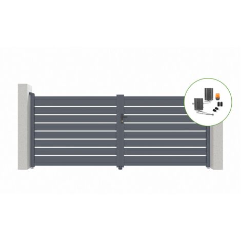 Portail battant électrique VOGEL 400x160cm + Motorisation BUNKER B500 (1/5)