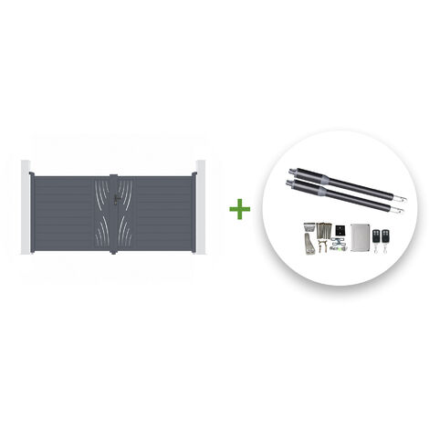 Portail battant électrique VELETA 300x160cm + Motorisation RANGER B150 (1/5)