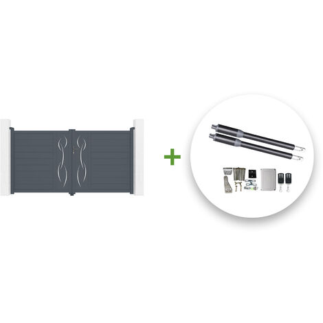 Portail battant électrique LIFE 300x160cm + Motorisation RANGER B150 (1/5)
