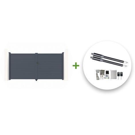 Portail battant électrique EIGER 350x180cm + Motorisation RANGER B150 (1/5)