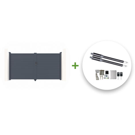 Portail battant électrique EIGER 300x180cm + Motorisation RANGER B150 (1/5)