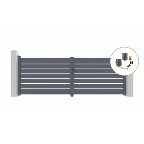 Portail battant électrique VOGEL 400x140cm + Motorisation BUNKER B500 (1/5)