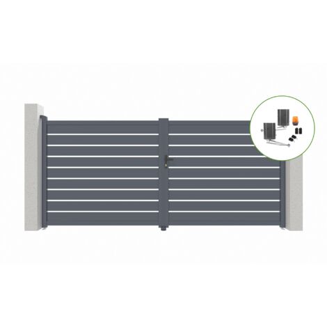 Portail battant électrique VOGEL 400x180cm + Motorisation BUNKER B500 (1/5)