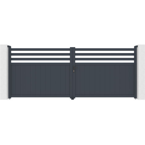 Portail aluminium battant NEVIS 400x160cm (1/5)