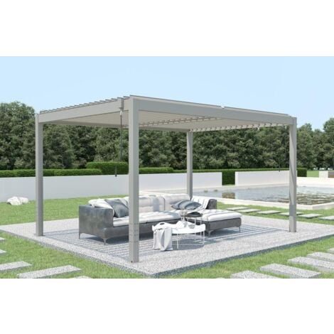 Pergola Bioclimatique SANTA 4x3m Aluminium Taupe