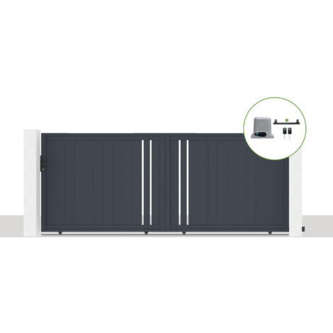 Pack portail coulissant électrique 400x160cm GIONA + Motorisation RANGER C300 (1/5)
