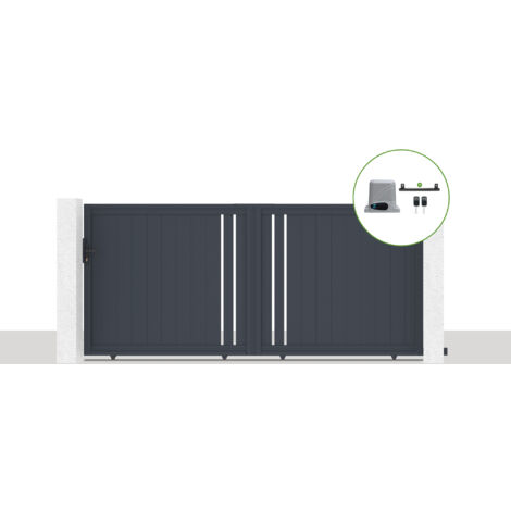 Pack portail coulissant électrique 350x160cm GIONA + Motorisation RANGER C300
