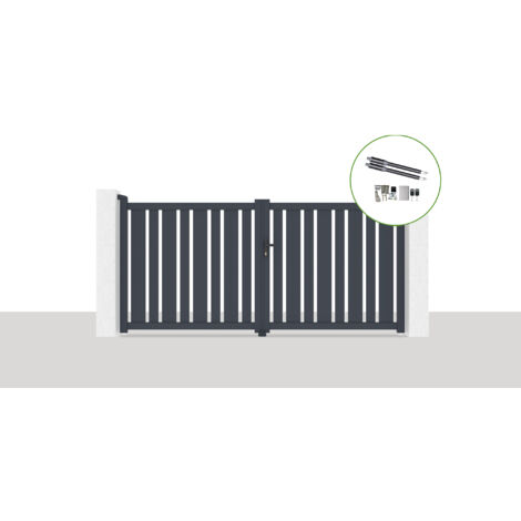 Pack portail battant électrique 300x140cm VEYMONT + Motorisation RANGER B150 (1/5)