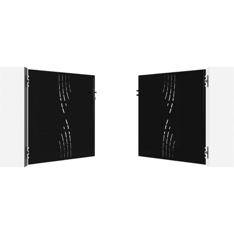 Portail battant acier 3m NALI VELETA H.160cm noir mat