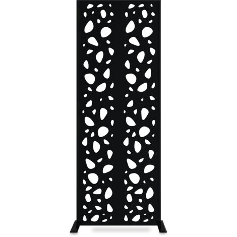 Panneau décoratif SUNNY noir H.160cm motifs sur les côtés