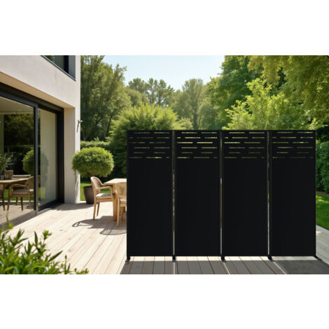 Panneau décoratif ARLBERG noir H.160cm motifs sur le haut