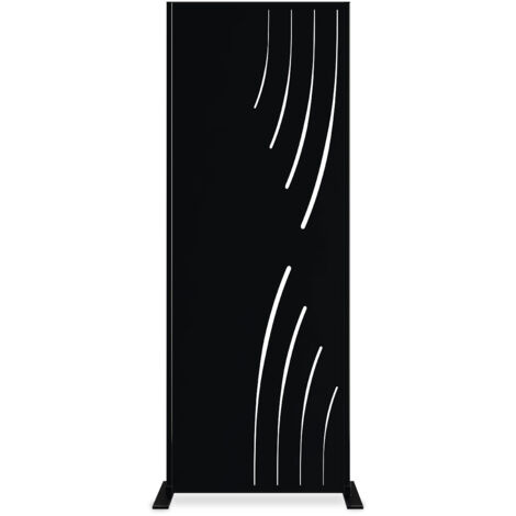 Panneau décoratif VELETA noir H.160cm motifs côté droit