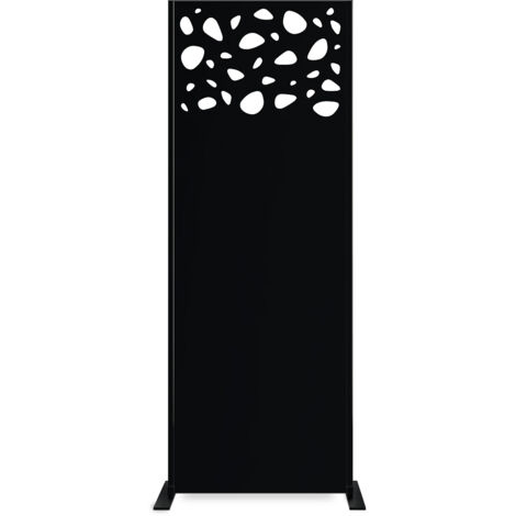 Panneau décoratif SUNNY noir H.160cm motifs sur le haut