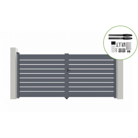 Portail battant motorisé 3,5m VOGEL H.180cm + Motorisation HICKER B200 (1/5)