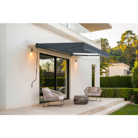 Cazeboo – Store banne monobloc 2,5x2m – Toile polyester 320g/m² – Protection UV50+ – Structure aluminium durable – Inclinaison 30° à 100° (1/5)
