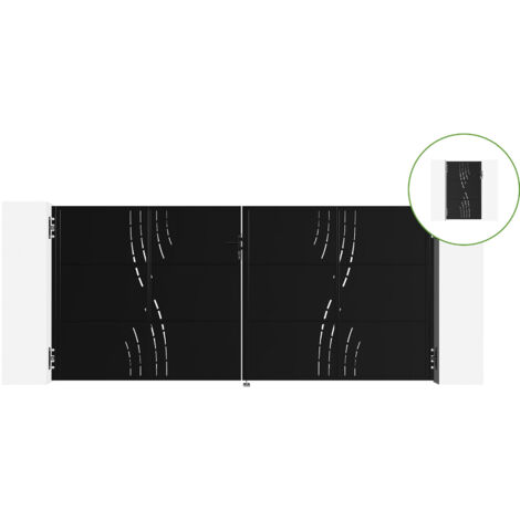 Portillon fer NALI ARLBERG 100x180cm noir mat