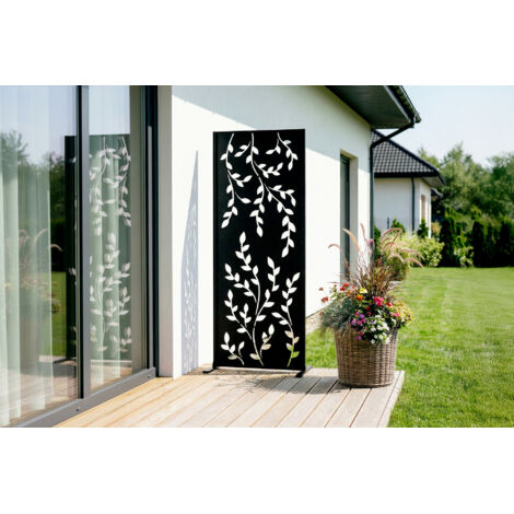 Panneau décoratif FOLYA noir H.160cm motifs intégral