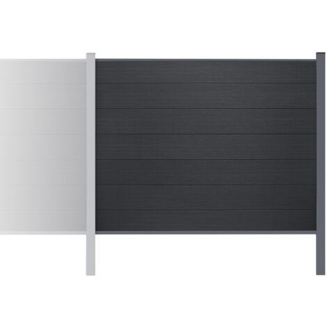Kit extension clôture composite 2m STOCKHORN H.150cm à sceller gris