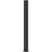 Casanoov – Poteau pour clôture aluminium 10x10cm H.166cm – Gris anthracite – Installation à visser ou à sceller – Compatible portails jusqu'à 140cm