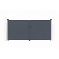 Casanoov – Portail aluminium battant 300x161cm – Occultation totale – Aluminium gris anthracite RAL 7016 – Kit assemblage rapide