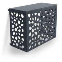 Casanoov – Cache climatiseur en acier galvanisé – Taille M – Résistant aux intempéries – Installation rapide sans outils – Design moderne gris anthracite