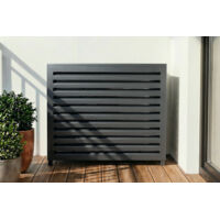 Cache clim & pompe à chaleur ANETO aluminium gris - taille M