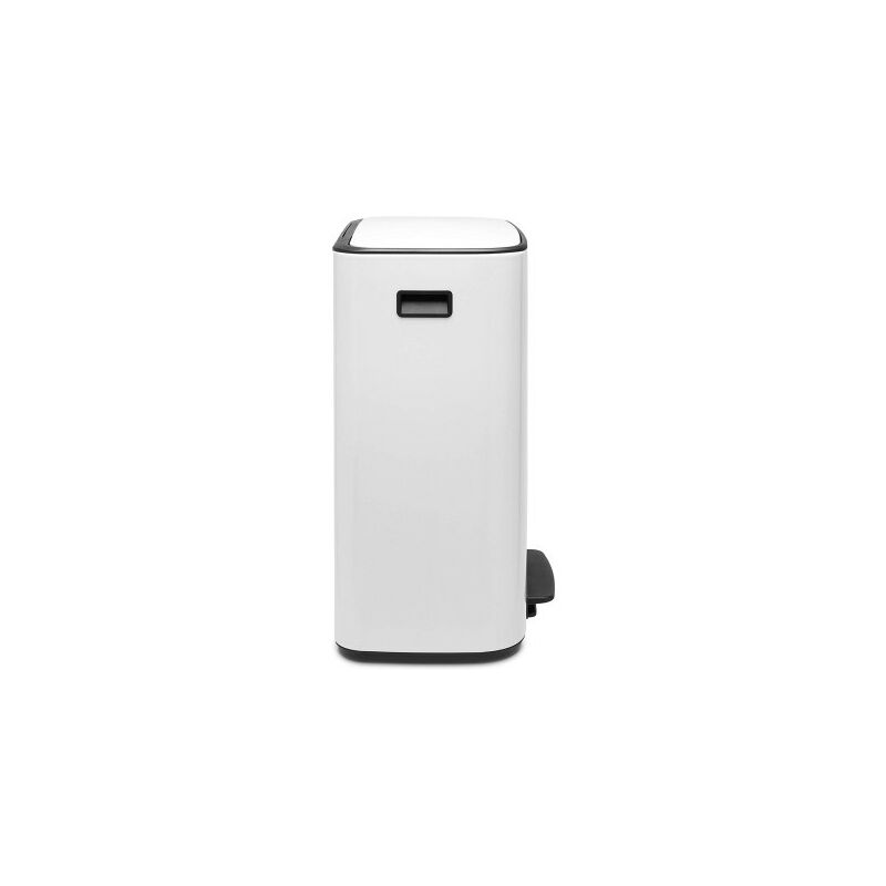 Poubelle tri sélectif 60 l à pédale BRABANTIA acier Bo 2x30l