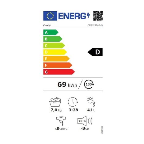 Lave linge encastrable CBW 27 D1E-S 7 kgs, 1200tr/mn