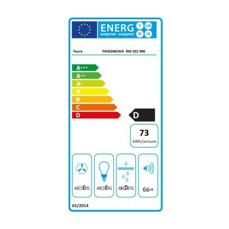 Hotte de cuisine aspirante Pyramide 60cm Blanc FAURE FHC62462WA - Oskab