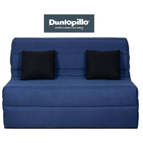Canapé lit Alix BZ 140 mousse 35 kg couette marine