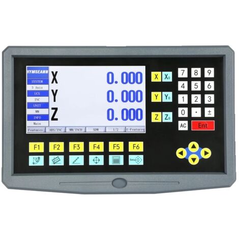 Tour de fraisage, DRO LCD multilingue, encodeur à échelle linéaire de haute précision, HS800-3 (1/2)