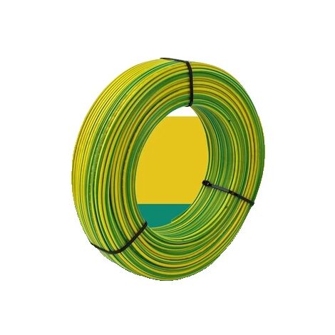 Fil de cuivre, 100 m/rouleau, câble électrique, jaune vert, 100 m, 20 AWG - 05 mm 2 (1/2)