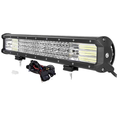 Lampe de travail LED, technologie 9D, pour utilisation tout-terrain, 20po 510W Avec câble (1/2)