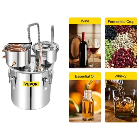 Distillateur de brasserie d'alcool, acier inoxydable, appareil Moonshine DIY, 30L (1/2)