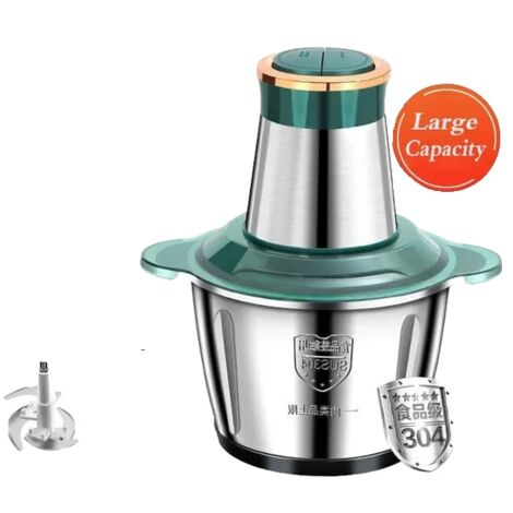Hachoir électrique, acier inoxydable, hachoir à viande, 2L vert, ue (1/2)