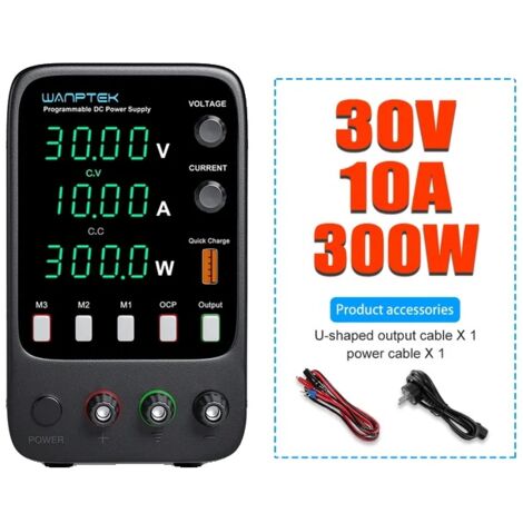 Alimentation CC, tension réglable, affichage numérique, APS3010H (1/2)