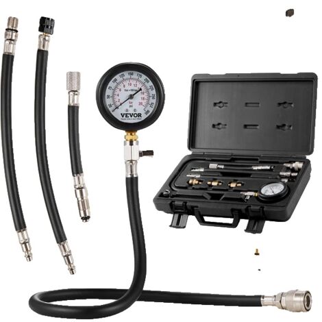 Testeur de compression de moteur diesel, kit de test de pression de cylindre de 18 pièces, testeur d'injecteur diesel, pour essence (1/2)