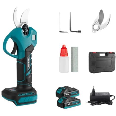 Cisaille électrique, technologie sans balais, fonctionnement sans fil, 2 batteries, prise UE (1/2)