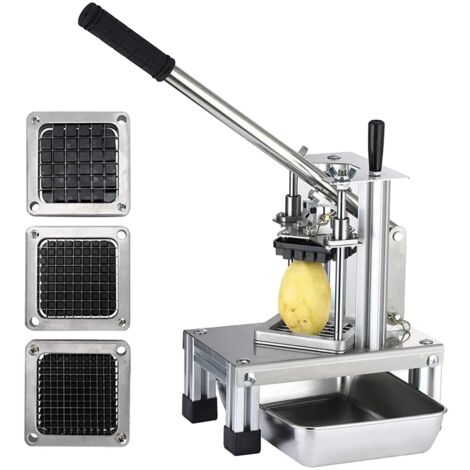 Coupe-légumes et fruits manuel, 3 lames en acier inoxydable, argent, Argent (1/2)