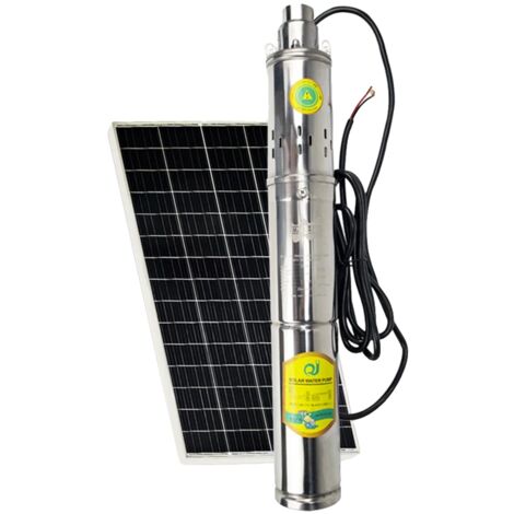 Pompe solaire submersible 370 W – Débit 2 T/H – Tension 24 V – Acier inoxydable – Moteur à aimant permanent – Résistance à la corrosion